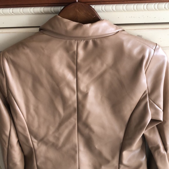 Rachel Zoe Faux Leather Blazer Jacket - Picture 5 of 8